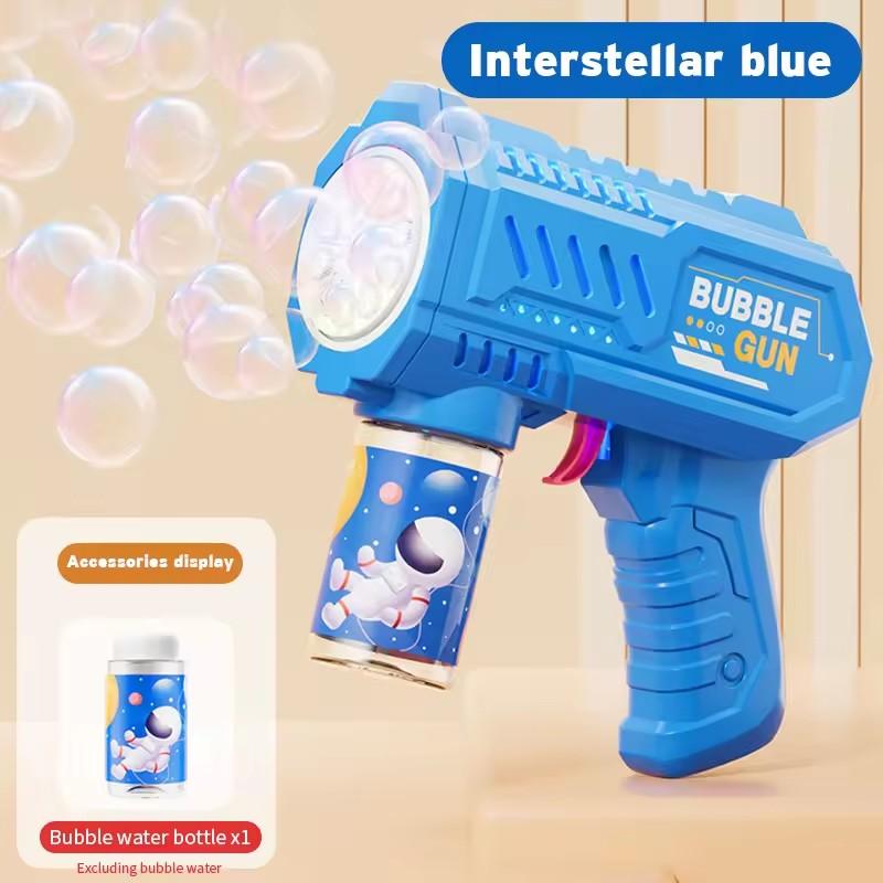 Fully Automatic Space Bubble Blowing Toy Bubble Gun Outdoor Bubble Machine Gift Holiday Gift Toy (Without Bubble Water)