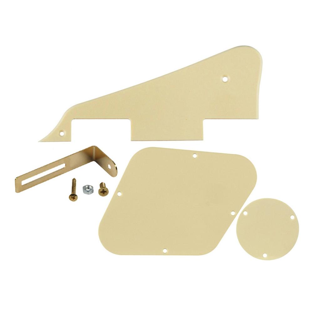 FLEOR Set LP Gitarren-Schlagbrett Kratzschutz & Regler-/Schalter-Hohlraumabdeckung & Halterung für LP Gitarrenteile