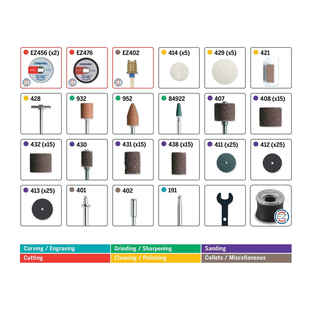Dremel 710-08 Zestaw akcesoriów obrotowych do wszystkich zastosowań, 160-elementowy [Używany]
