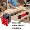 For Milwaukee M&18 Battery Holder For 18V Lithium Battery Can Be Fixed On The Wall  Battery Splice Battery Mount Dock Holder