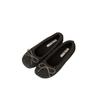 Sweet Bow Fluffy Shoes for Women's Outer Wear 2025 Autumn and Winter New Flat Bottom, Light, Comfortable and Warm Mary Jane Cotton Shoes