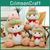 Cute Brown Dinosaur Cat Plush Toy Factory Wholesale Butterfly Cat Doll Stuffed Animal 35cm 55cm 65cm