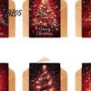 Christmas Greeting Cards with Envelopes 6 Pcs Tree Cards, Merry Sparkly Festive Celebration Invitations Holiday for Winter, Xmas Party Supplies