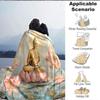 1pc Buddha Lotus Blanket, Lightweight Flannel Throw Blanket For Sofa, Bed, Travel, Camping, Living Room, Office, Couch, Chair, And Bed
