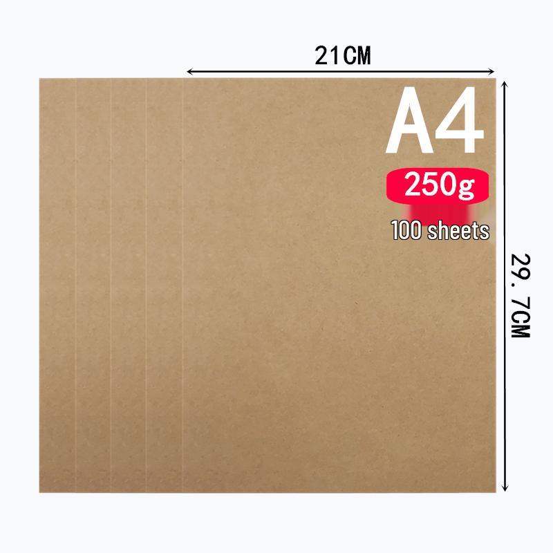 100 Sheets Yellow A4 Kraft Paper Covers: 150g Thick Cardstock, Acid-Free Wood Pulp