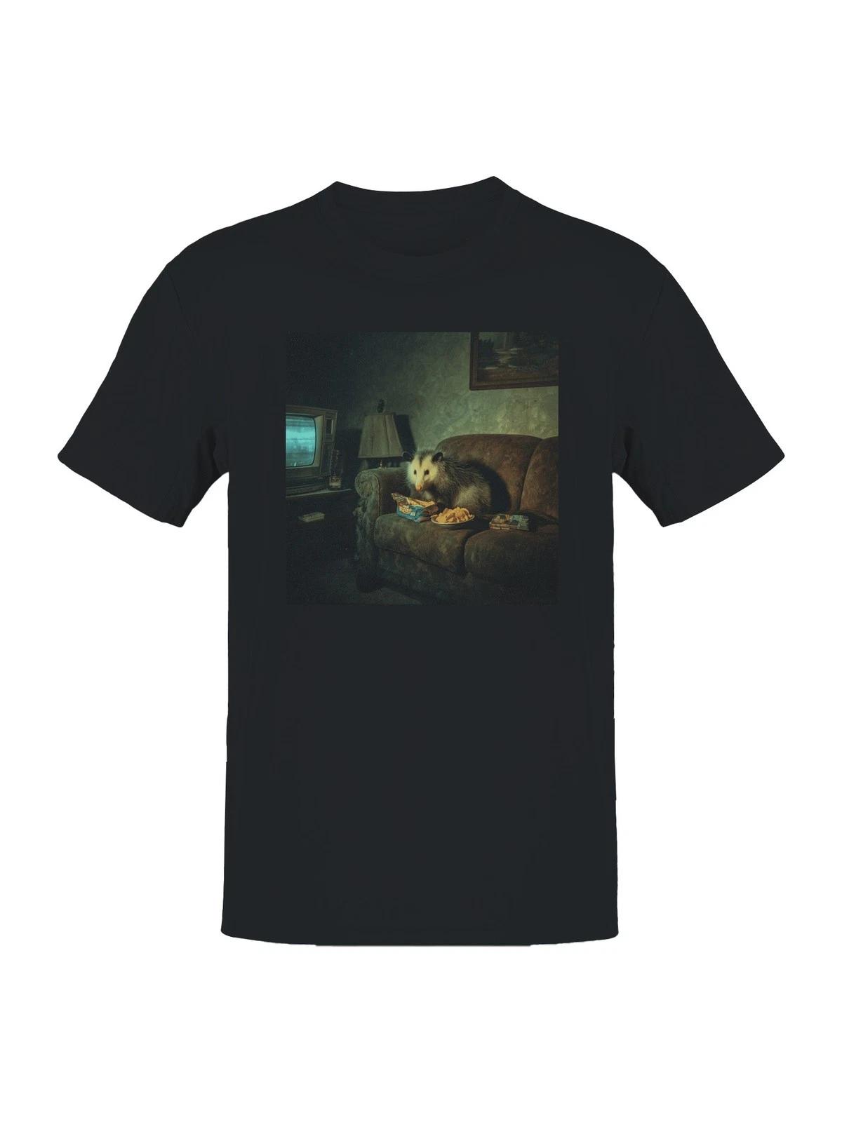 Cozy Opossum Snack Time Vibes Men s T-shirt L