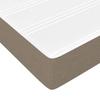 Vidaxl Kontinentalbett Mit Matratze, Taupe, Stoff, 200X200 Cm