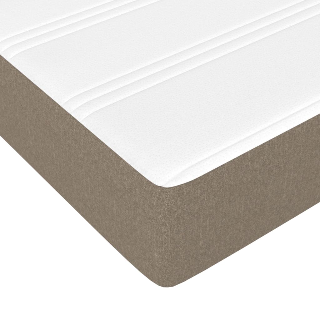 Vidaxl Kontinentalbett Mit Matratze, Taupe, Stoff, 200X200 Cm