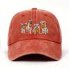 Halloween Pumpkin Puppy Printed Baseball Hat for Men and Women, Adjustable Black Holiday Design Perfect for Halloween Parties