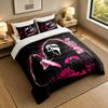 3Pcs Bedding SetScream Ghostface Soft Bed Sheet and Two Pillowcases Home Bedroom Decor