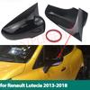 For Renault Lutecia 2013 2014 2015 2016 2017 2018 M Style Bright Black Pattern Sticker On Side Mirror Covers Cap Horn Shape