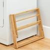 Collapsible Bamboo Drying Rack Portable Laundry Drying Rack Space-Saving Clothes Rack for Air-Drying Towels Indoor & Outdoor