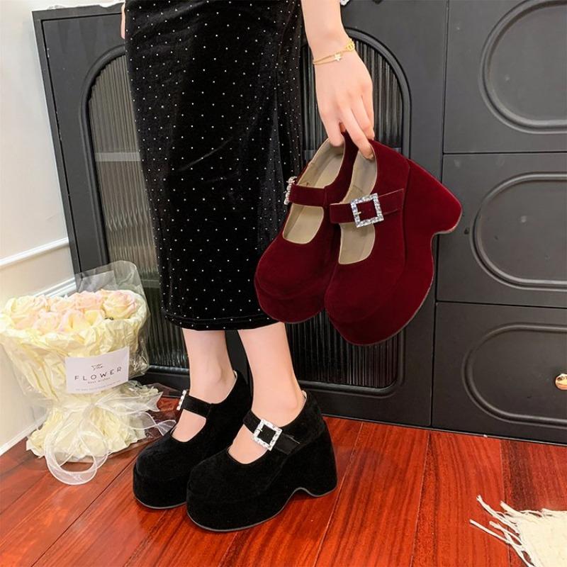 Fashion Mary Jance High Heels Women Shoes Platform Fashoin Dress Suede Sport Shoes Autumn 2025 New Designer Pumps Luxury Mujer Zapatos