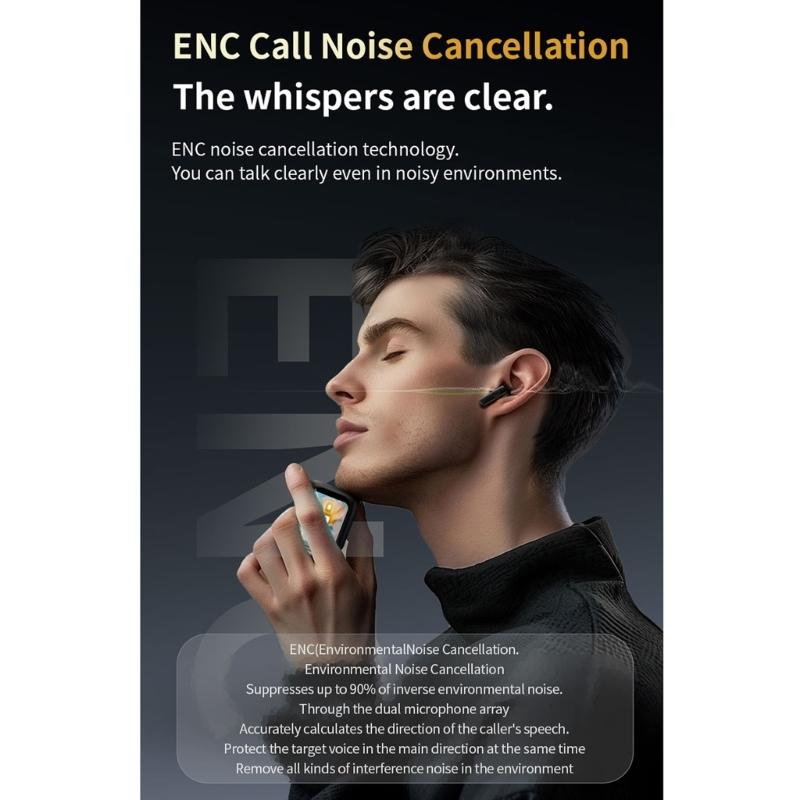 LY30 Wireless Earbuds Touch Control With Colorful LED Display Intelligent Noise Reduction Comfortable Earphones