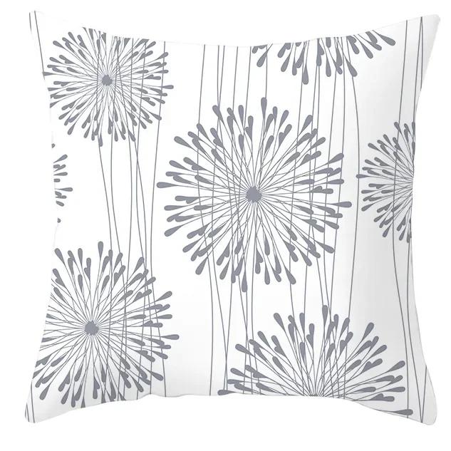 European Gray Pillowcase Geometric Pillow Cover Sofa Cushion Cover Garden Throw Pillows Hotel Outdoor Cushions Car Chair 45X45cm