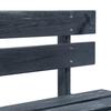 Banc palette - vidaXL - 45762 - Bois Noir - 110x65x55 cm - 2 personnes