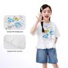 Girls' Antibacterial Cartoon Print Short Sleeve T-Shirt
