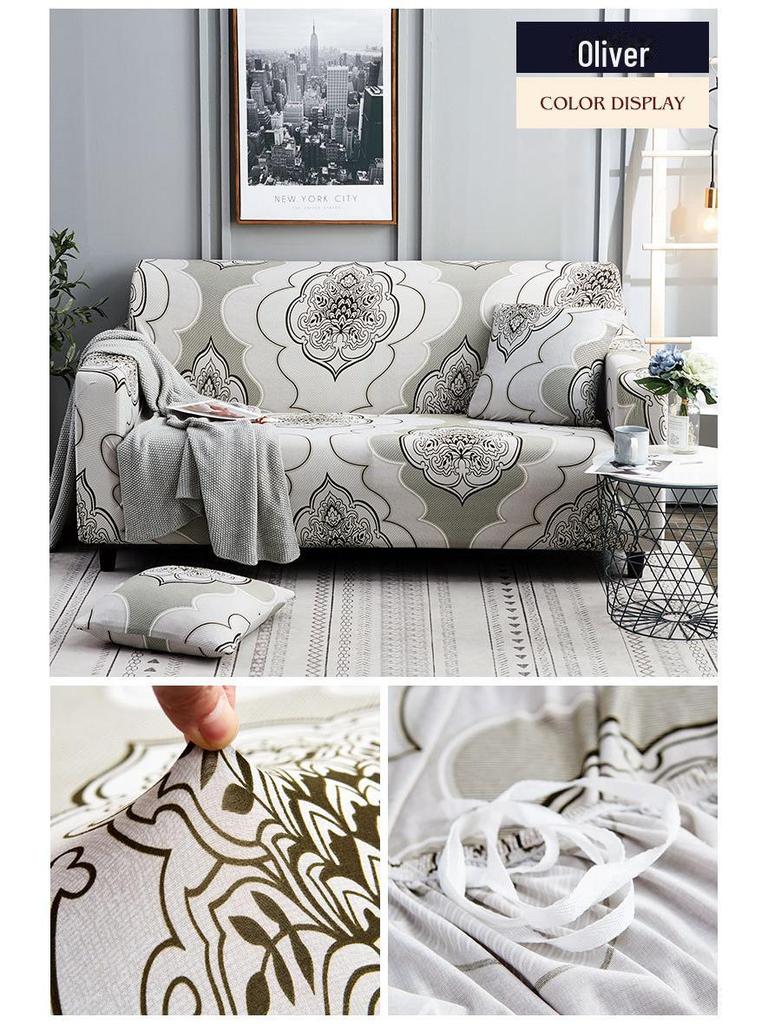 Four Seasons Elastic Milk Silk Sofa Cover - Universal Fit for Combination and Lazy Sofas