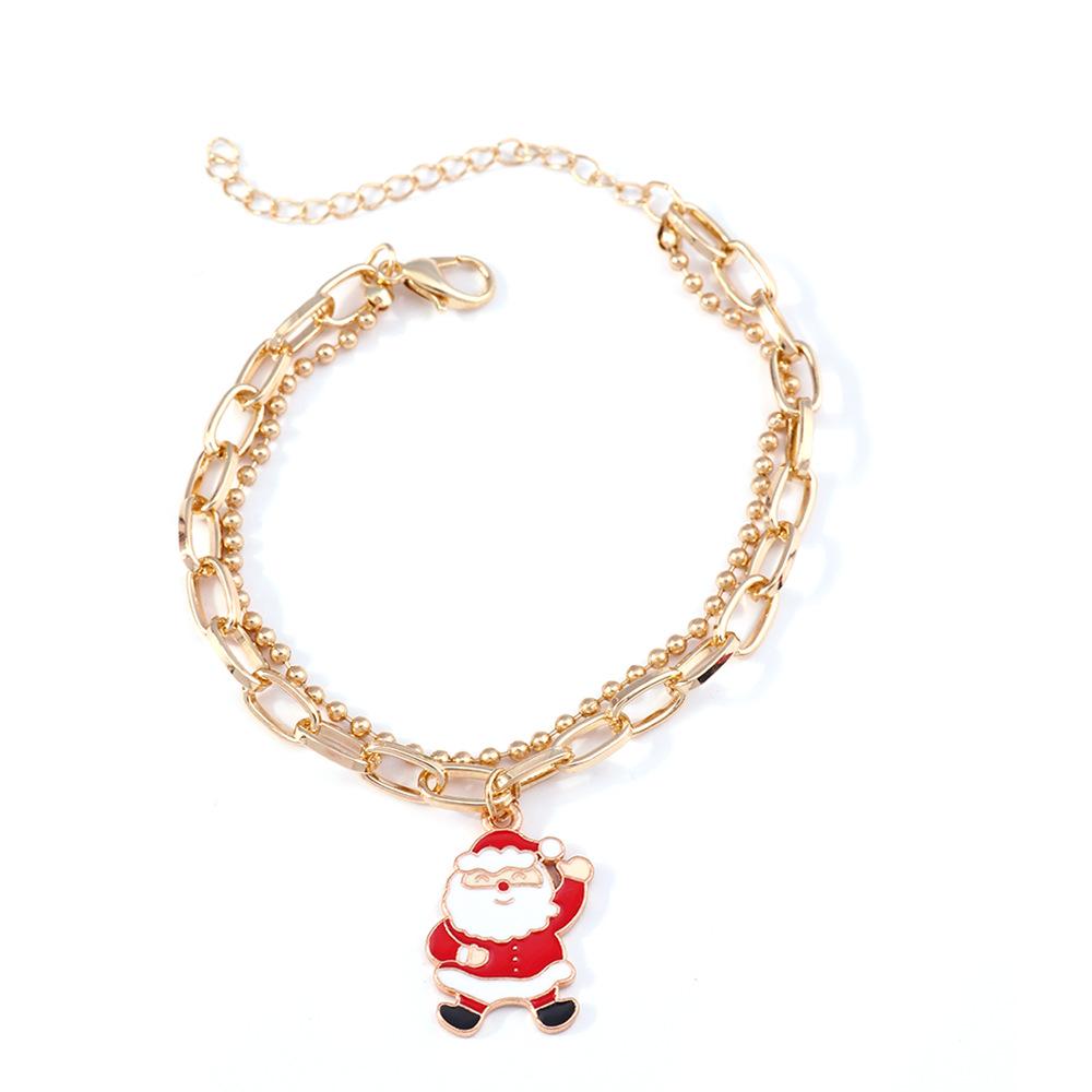 Europäisches & Amerikanisches Weihnachts-Schmuckarmband: Weihnachtsmann & Baum Design