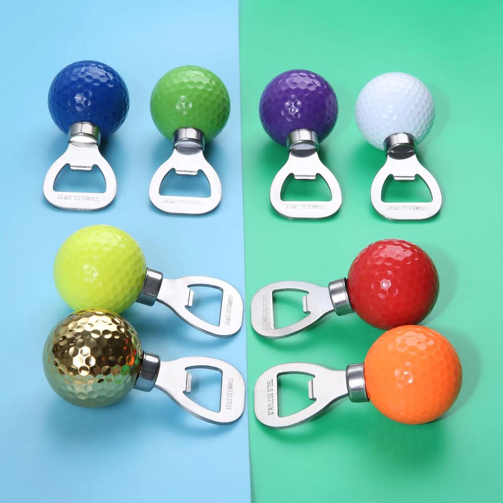 1 Pc Stainless Steel Golf Ball-Shaped Bottle Opener Novelty Corkscrew Wine And Beer Opener Golfer Practice Golf Training Aids