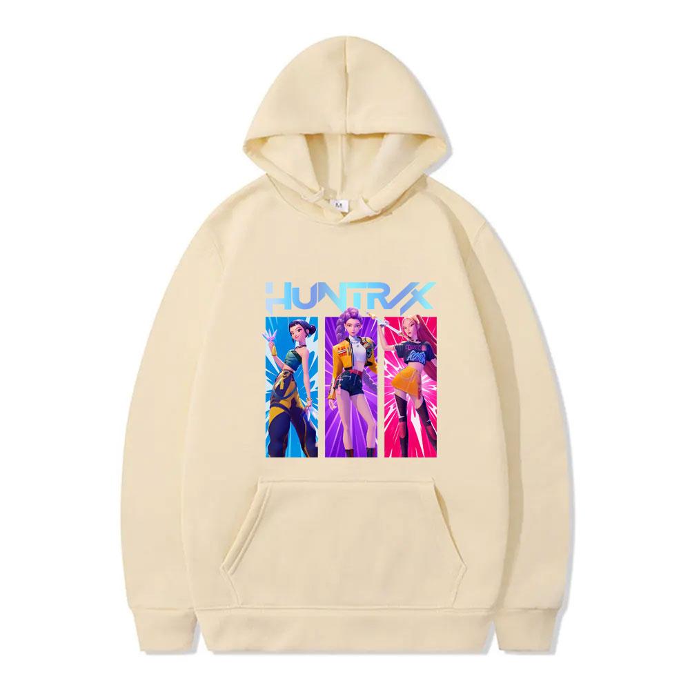 Kpop Demon Hunters Rumi Mira Zoey Graphic Hoodie Male Fashion Casual Fleece Pullover Men Women Vintage Oversized Hoodies