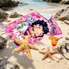Custom Name Personalized Betty Boop Print Beach Towel, for Trip Camping Beach Party Home Decor, Birthday Gift for Family & Friends