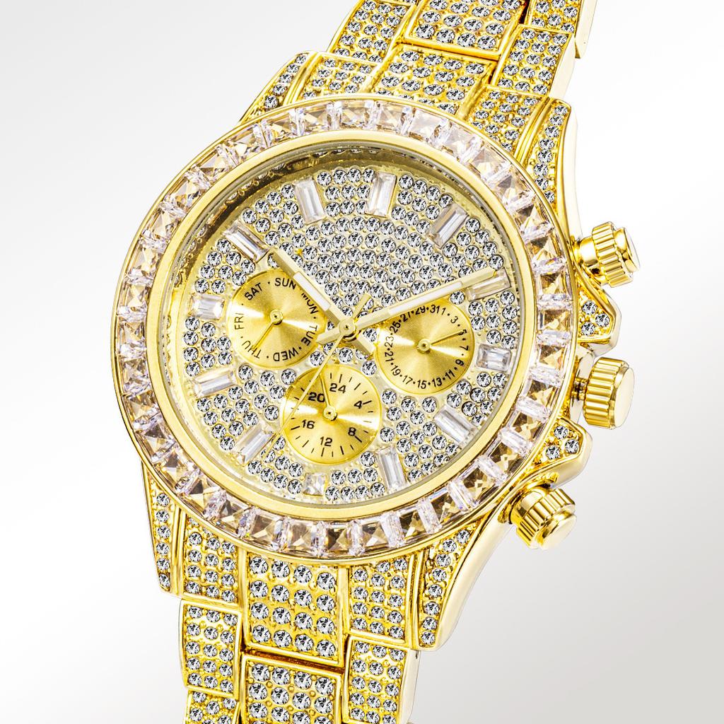 Fashionable Gypsophila Full Diamond British Men's Watch