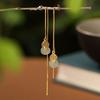 1 Pair Of Long Gourd Ear Strings, High-End And Luxurious Antique Style Earrings, Elegant Tassel Earrings With Chinese Retro Style