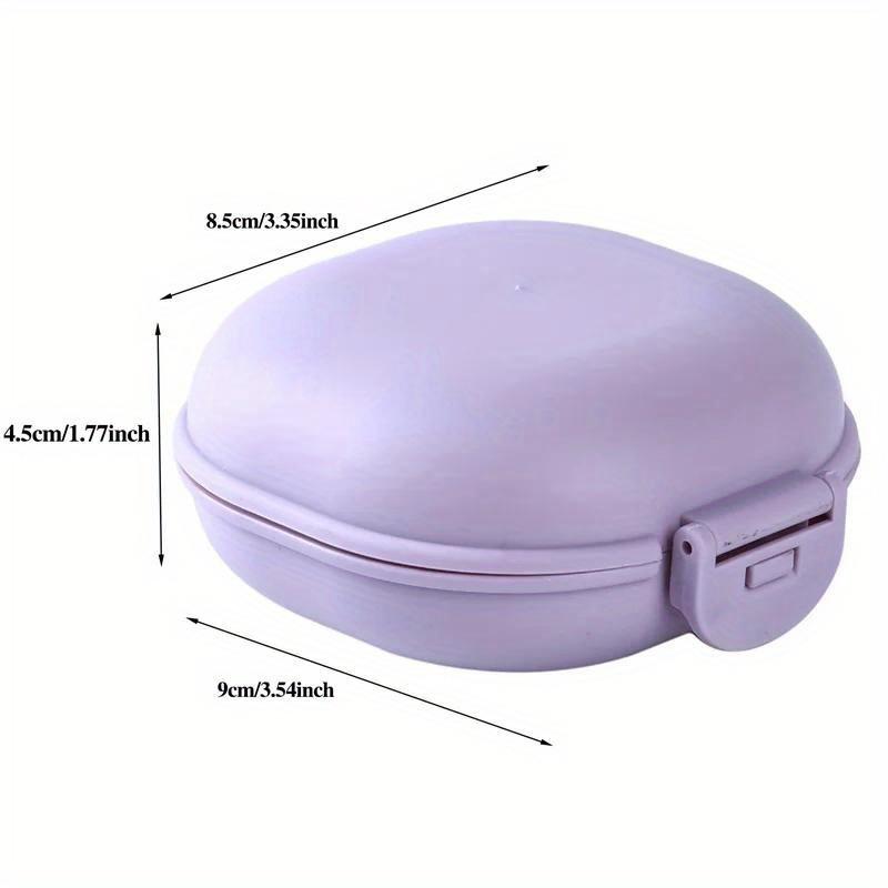 1Pc Waterproof Soap Box with Lid Travel Bathroom Creative Cute Solid Color Draining Portable Holder Camping Equipment