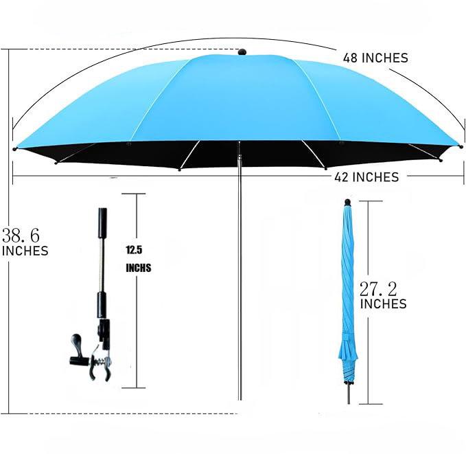 New Style UV Protection Folding Sun Umbrella with Clip for Outdoor, Fishing, Camping, and Beach Chair Use