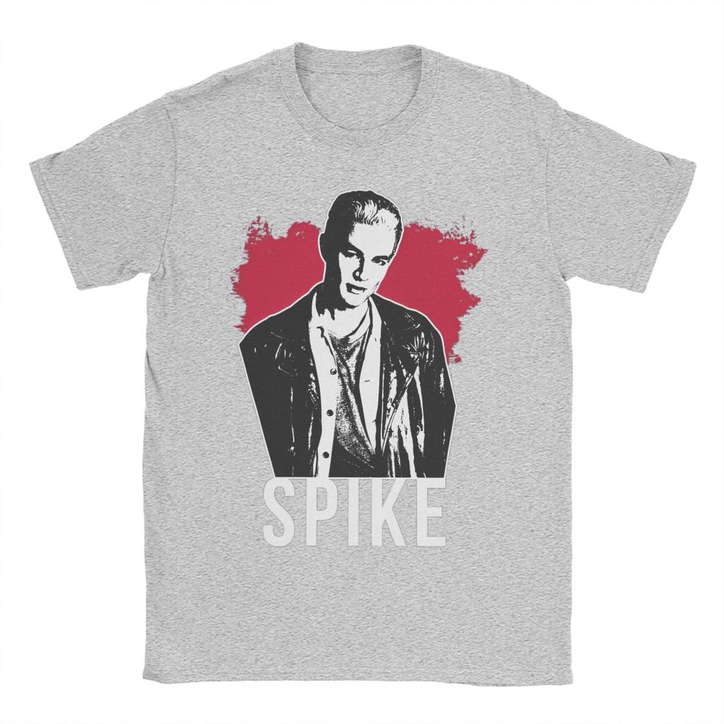  Buffys The Vampires Slayers Spike  T Shirts Men's  100% Cotton Leisure T-Shirt Crewneck Fashion Tees Short Sleeve Tops Original