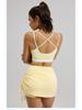 Women's Spring-Summer Sports Suit: Two-Piece Vest, Skirt, Pants Set for Running, Fitness, and Yoga