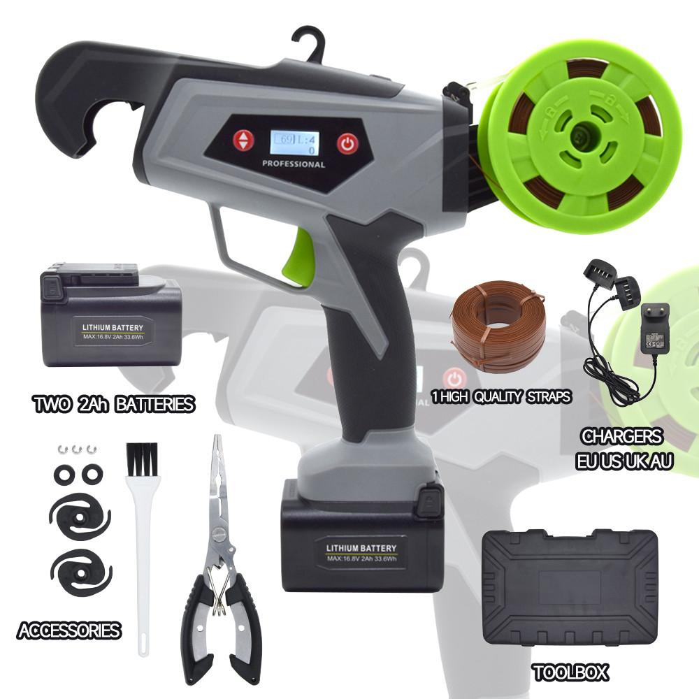 16.8V Portable Electric Tying Machine Grape Vine Fully Automatic Knotter Handheld Garden Plants Branch Binding Tools