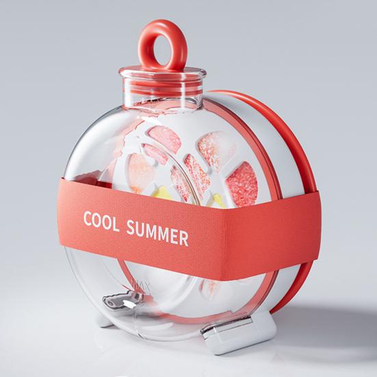 Yousheng 2-In-1 Ice Maker Water Bottle Quick Ice Making Portable Ice Maker Kettle with Straws Touch-Free Silicone Ice Cube Trays for Outdoor