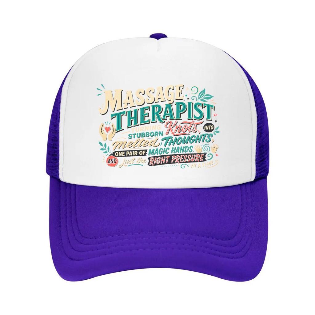 Funny Massage Therapist Quote Typogr Mesh Baseball Cap Casual Hat Outdoor For Womens Unisex FeUnisex