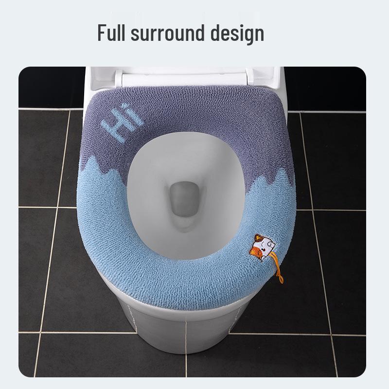Plush Four-Season Universal Toilet Seat Cushion - Thickened & Comfortable