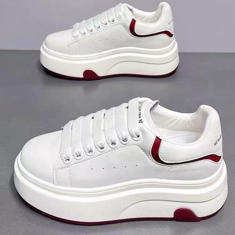 

Student fashion versatile platform white shoes women s autumn new small height increase sports and leisure board shoes 40 красный