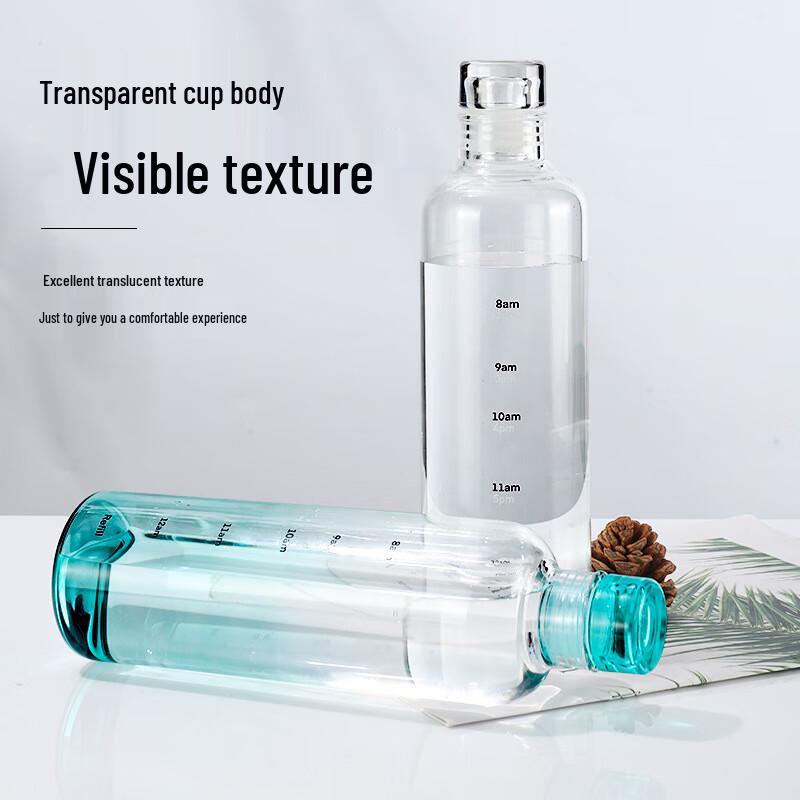 Przenośna szklana butelka na wodę z wysokiego szkła borokrzemowego