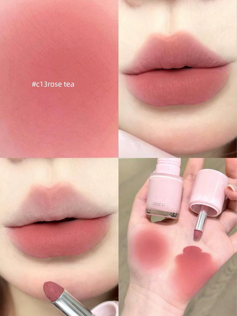 Create a Dreamy Vibe! Joocyee Multi-Use Lip Cream with a Velvet Mist Texture for Both Lips and Cheeks C06 Cinnamon Tea