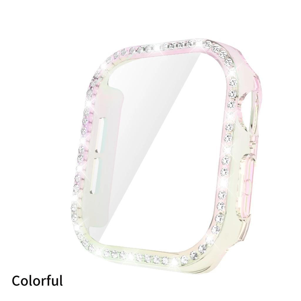 Bling Glass+Cover For Apple Watch 10 42mm 46mm Diamond Hard PC bumper+Screen Protector Case Iwatch Series 10 Accessories