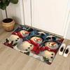 1pc Christmas Welcome Door Mat - Snowman Print, Non-Slip Absorbent Mat for Entryway, Kitchen, Living Room, Bedroom, Laundry