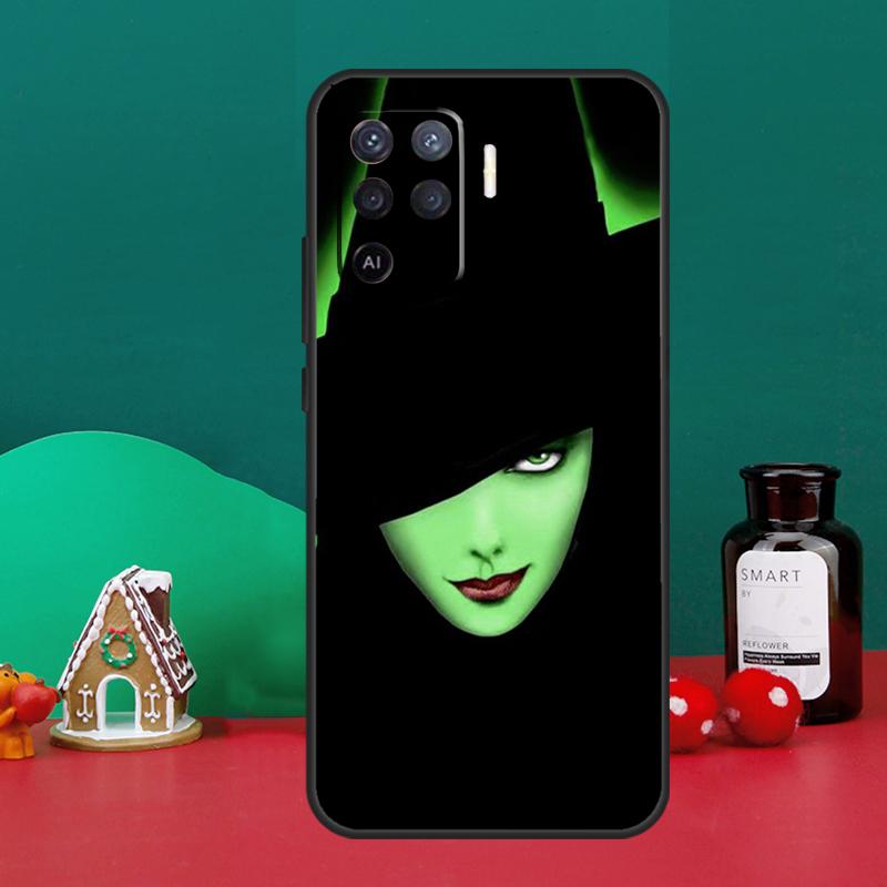 Halloween Moon Witch Horror Case For Oppo A98 A78 A58 A38 A18 A54 A74 A94 A80 A60 A40 A96 A76 A16 A15 A17 A57 A5 A6 Pro