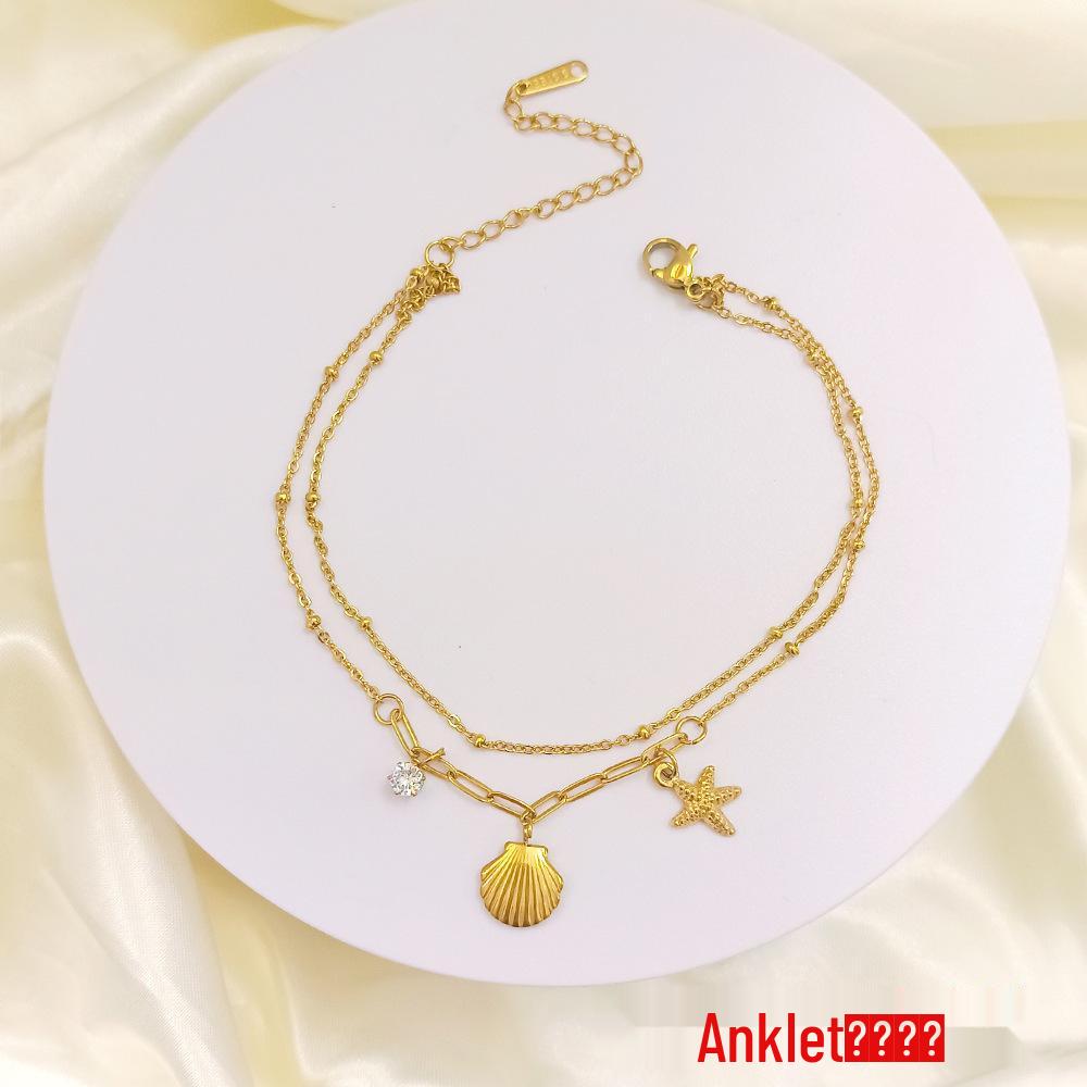 2025 Women's Titanium Steel Anklet – Light Luxury, 18K Gold-Plated, Fade-Resistant