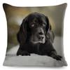 Cute Black Labrador Dog Double-Sided Printed Pillow Cover Short Plush Suitable Living Rooms Bedrooms Sofas Throw Cushion Cover