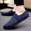 fashion Shoes for Men Casual Round Toe Platform Comfortable Fashion Flat Single Shoes Male Obscure Print Shoes Fashion Men's Cloth Flats