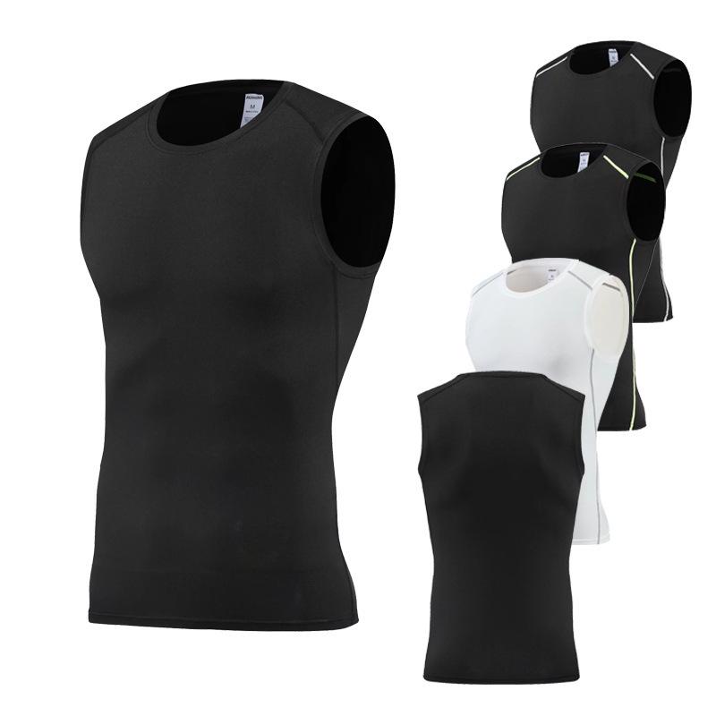 Men's Quick-Dry Sleeveless Compression Sports Vest for Running and Fitness