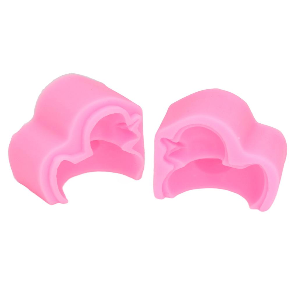 2pcs Fondant Molds Pink Duck Shape Reliable Durable Decorative Flexible Soft Washable Handicraft