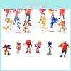 Figuras de Sonic The Hedgehog Adornos Coleccionables de PVC Para Niños y Fans
