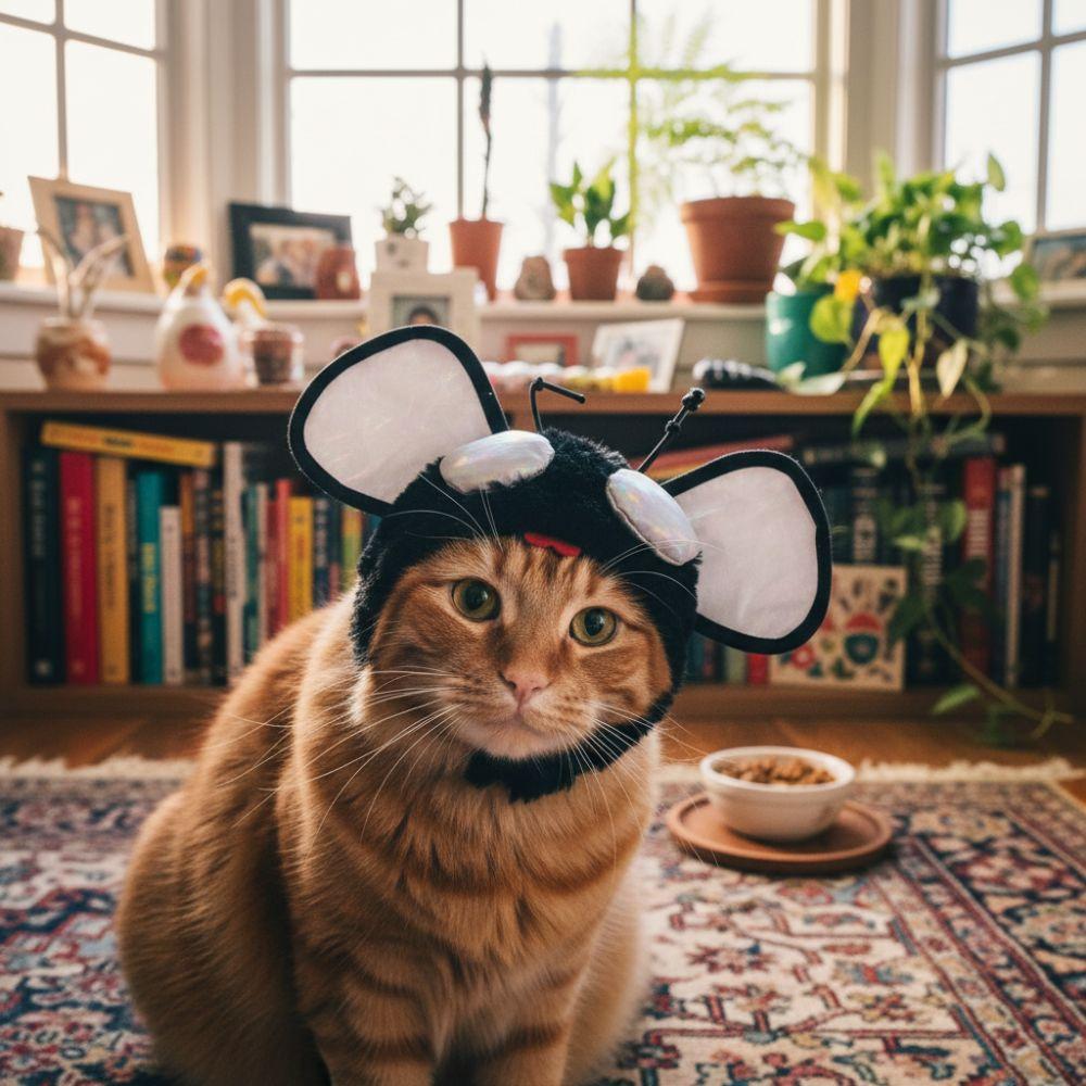 Warm Pet Headgear Cute Cats Cosplay Costume Fashion Pet Fly Hat Christmas