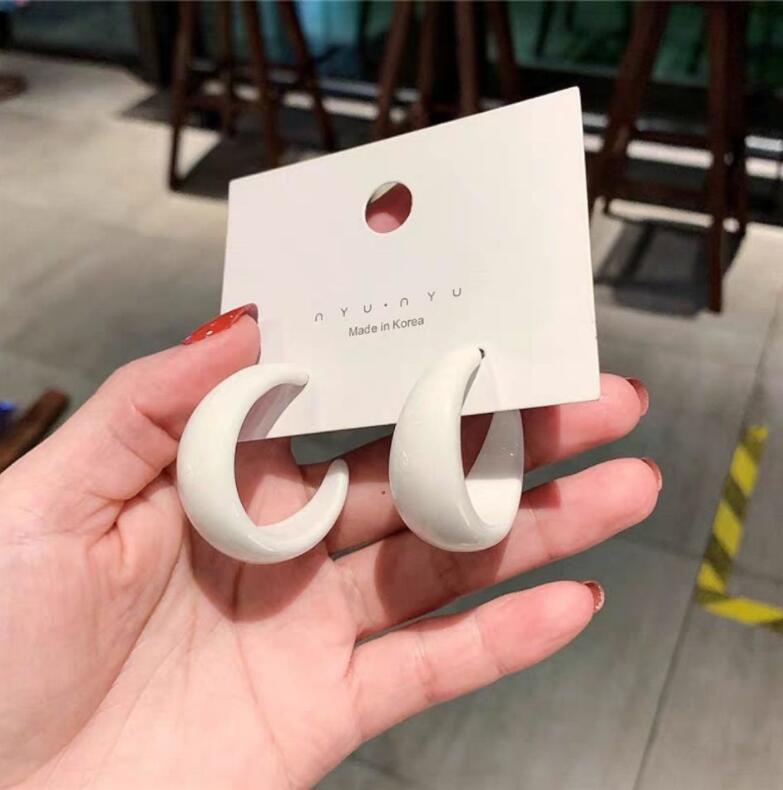 

Трендовые серьги-кольца C-образной формы из серебра 925 пробы конфетных цветов 2022: Акриловые осенне-зимние серьги-гвоздики